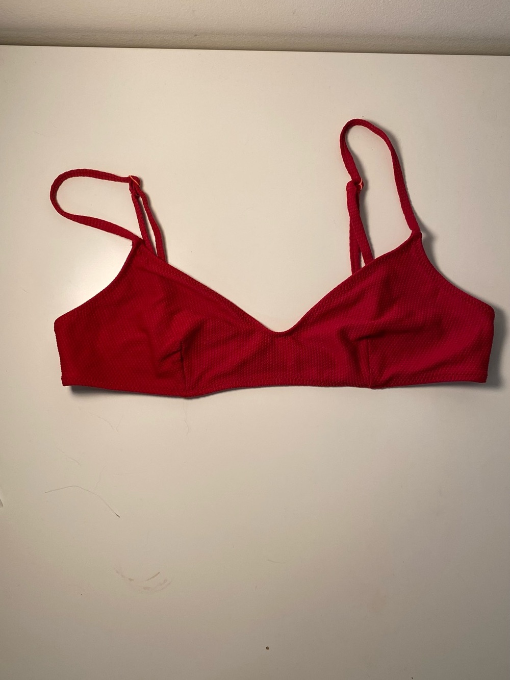 Solid & Striped red bikini top size M